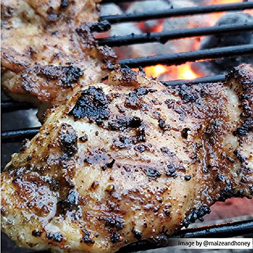 2 Gringos Chupacabra seasoning enhances pork and vegetables flavor.