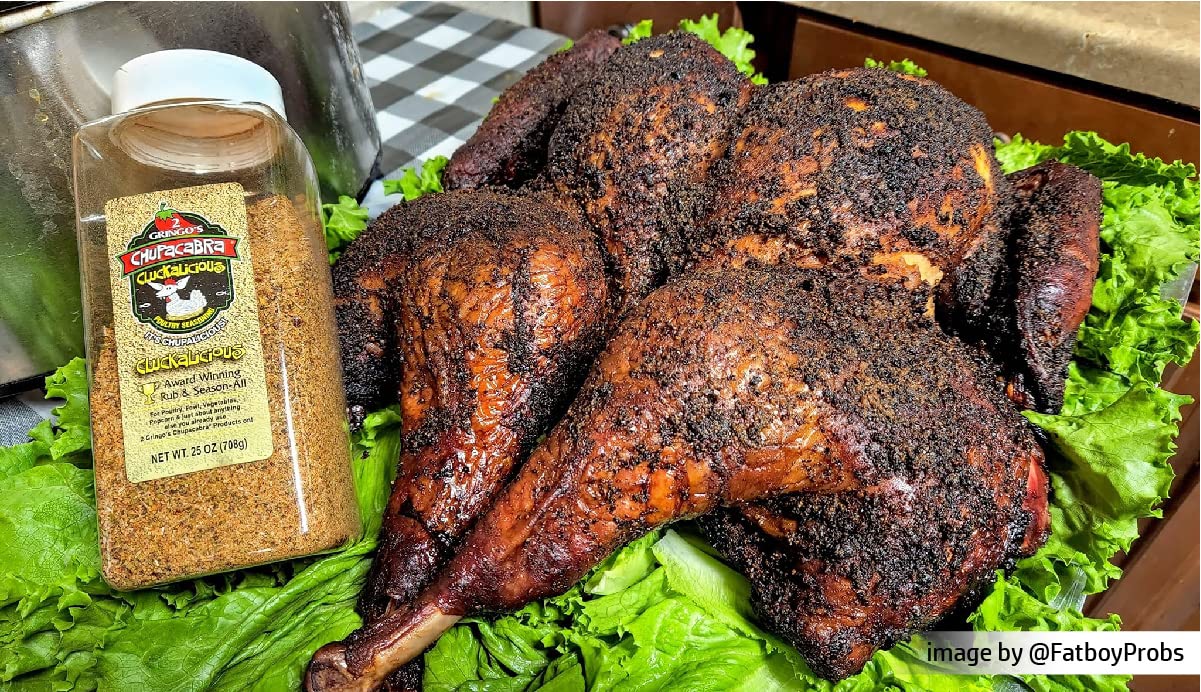 2 Gringos Chupacabra seasoning on vegetables for balanced flavor.