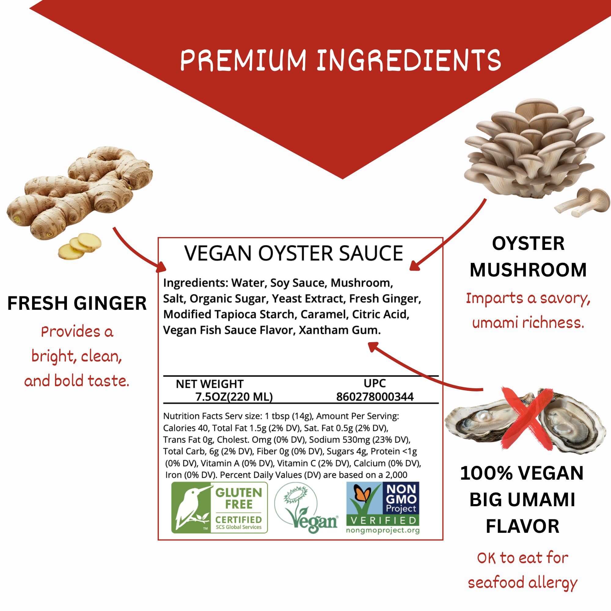 24Vegan Oyster Sauce pour highlights glossy texture for quick stir-fries