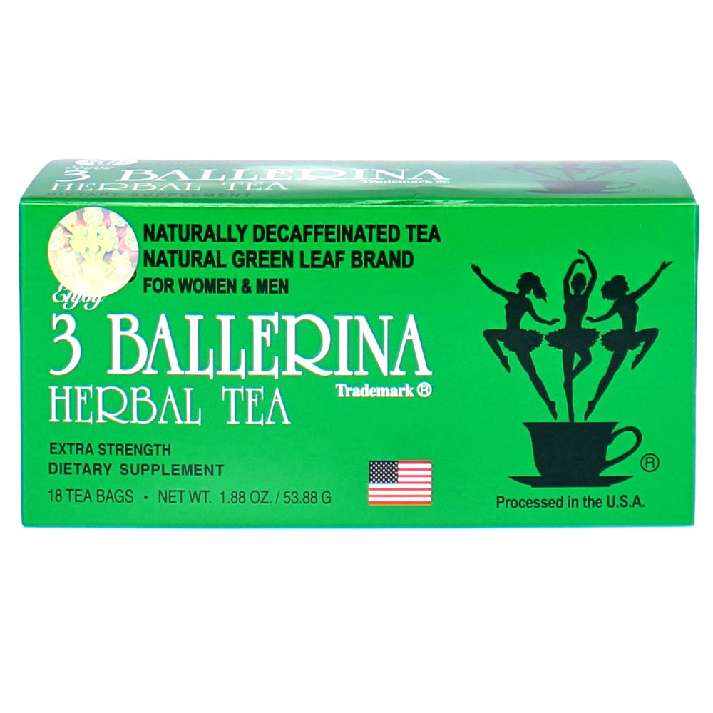 3 Ballerina detox tea box front showing organic ingredients and premium branding