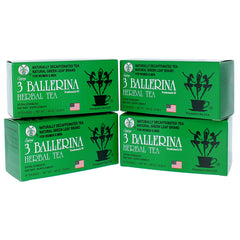 3 Ballerina Diet Tea Extra Strength tea bags in packaging for daily use