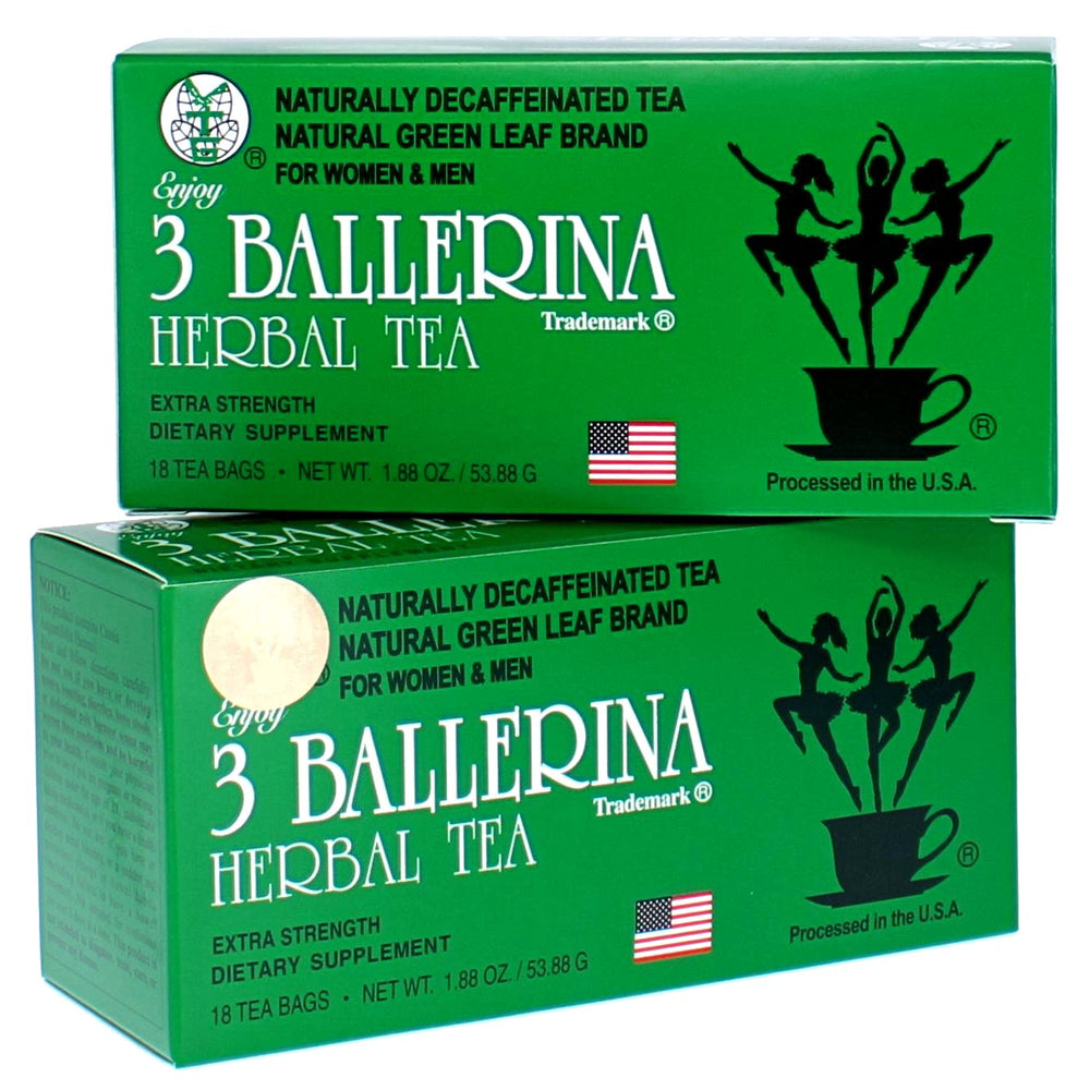 3 Ballerina Extra Strength Tea box and bags for a calming ritual.