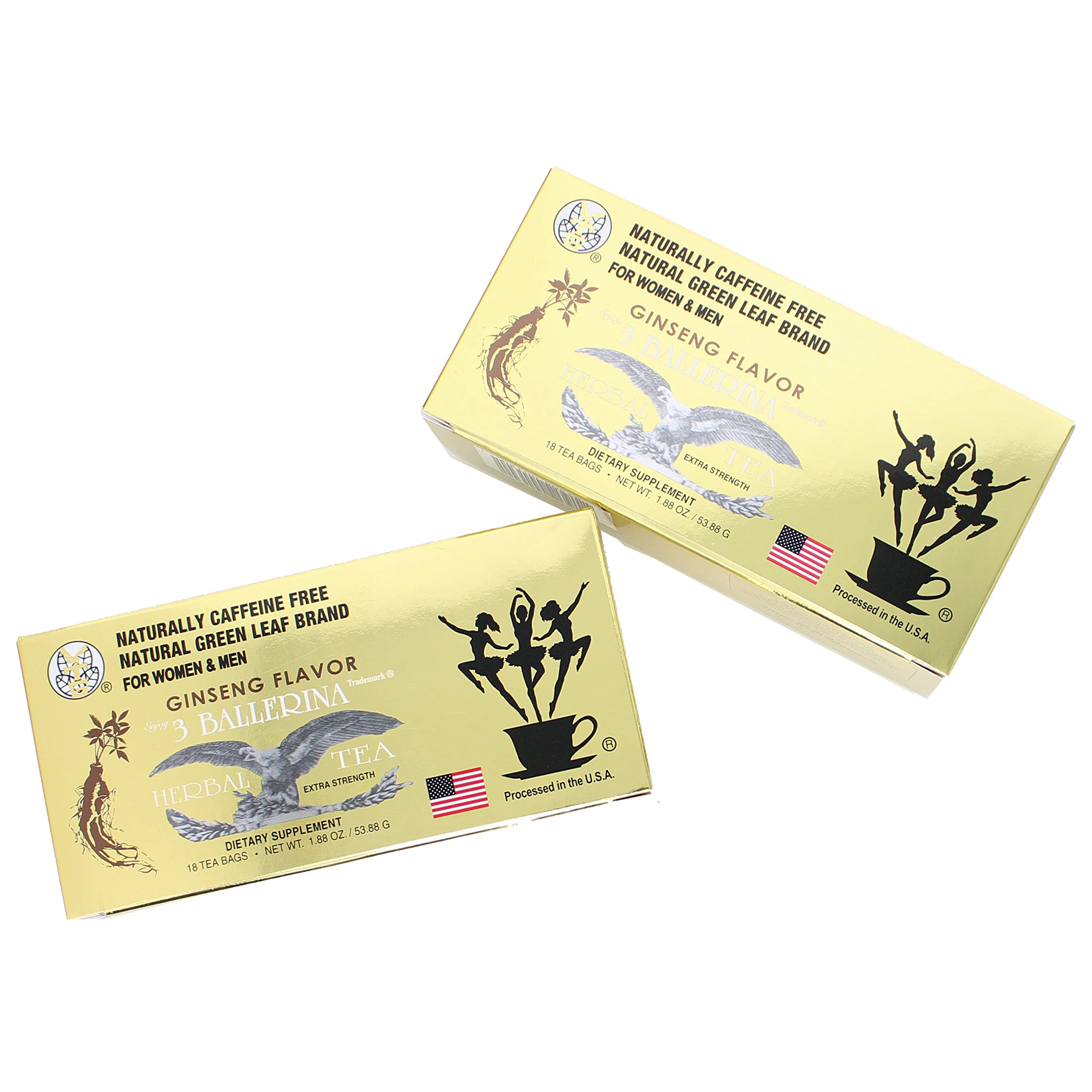 3 Ballerina Ginseng Tea extra-strength tea bags for a fuller, richer brew.