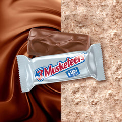 3 Musketeers chocolate center close-up highlighting fluffy texture and milk chocolate coating