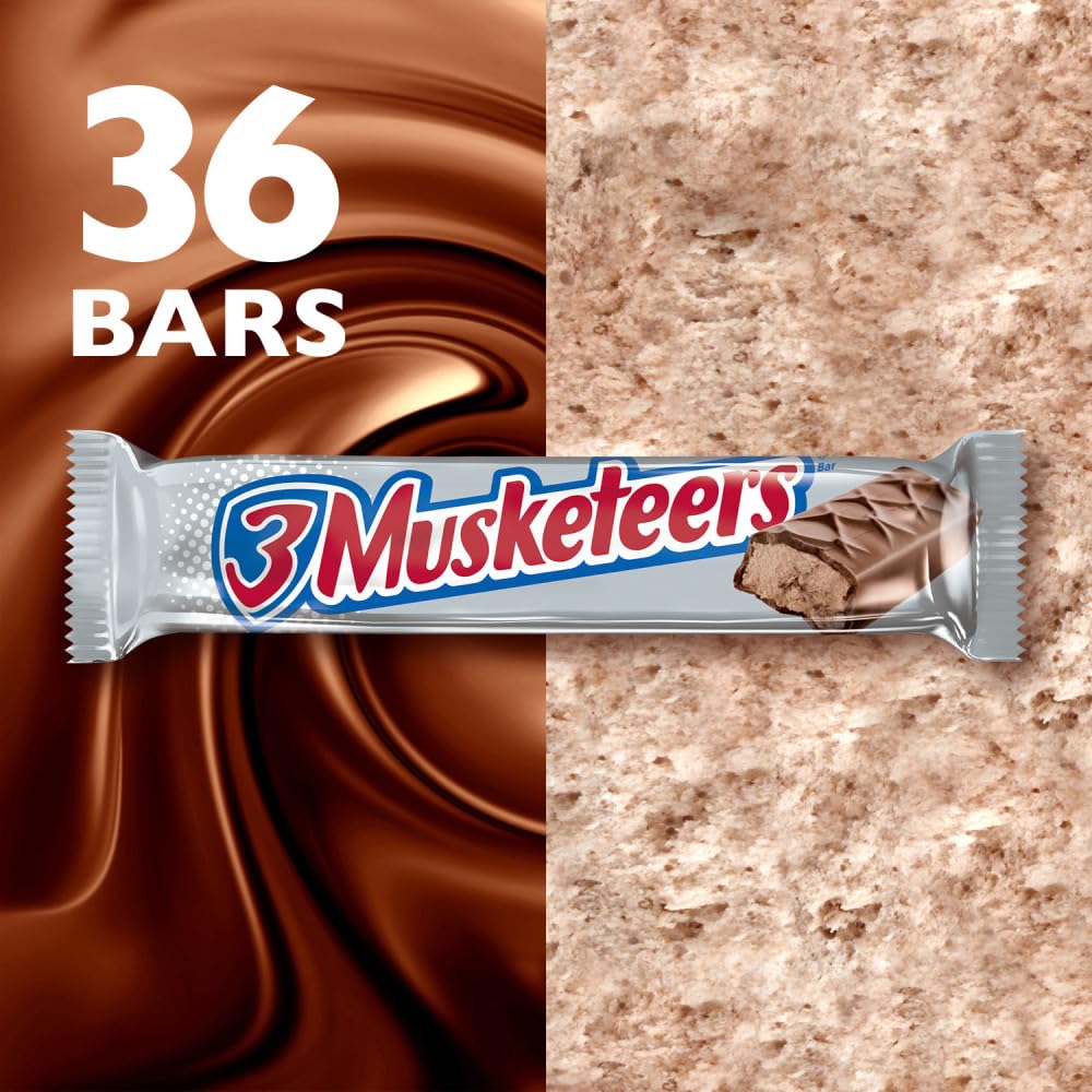 3 Musketeers fluffy center visible offering a light bite