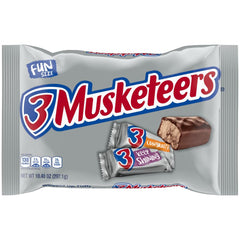 3 Musketeers Fun Size bag front view ideal for sharing at gatherings