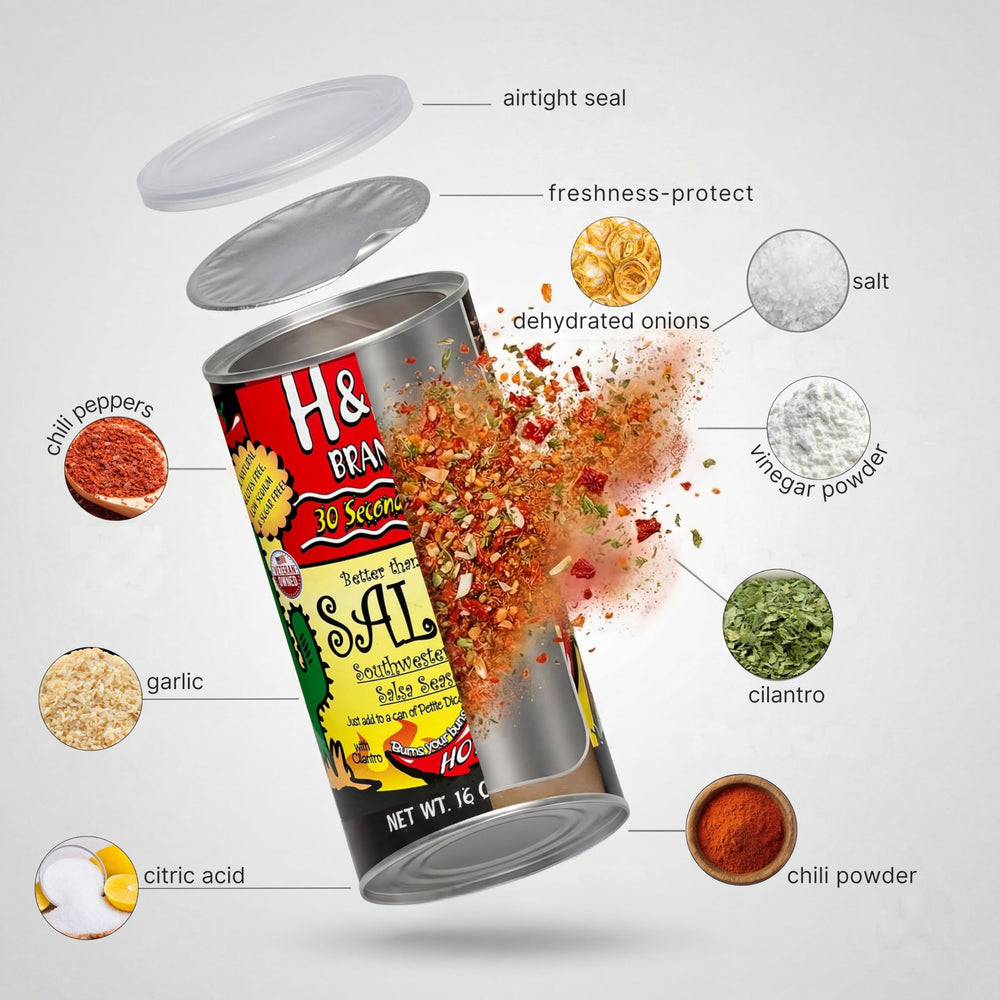 30 Second Salsa seasoning mix mild gold medal badge confirms trusted quality.