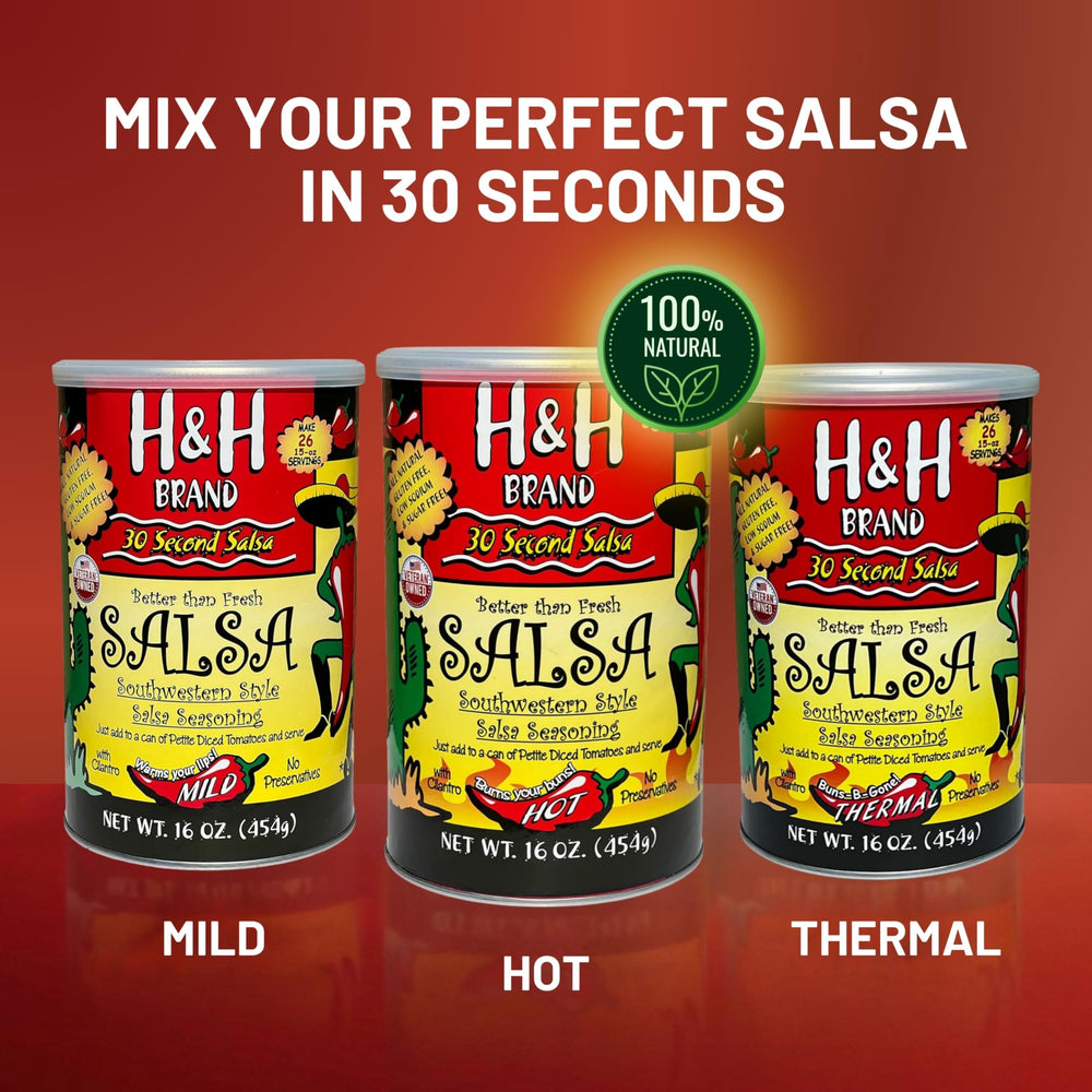 30 Second Salsa seasoning mix mild no preservatives label signals cleaner prep.