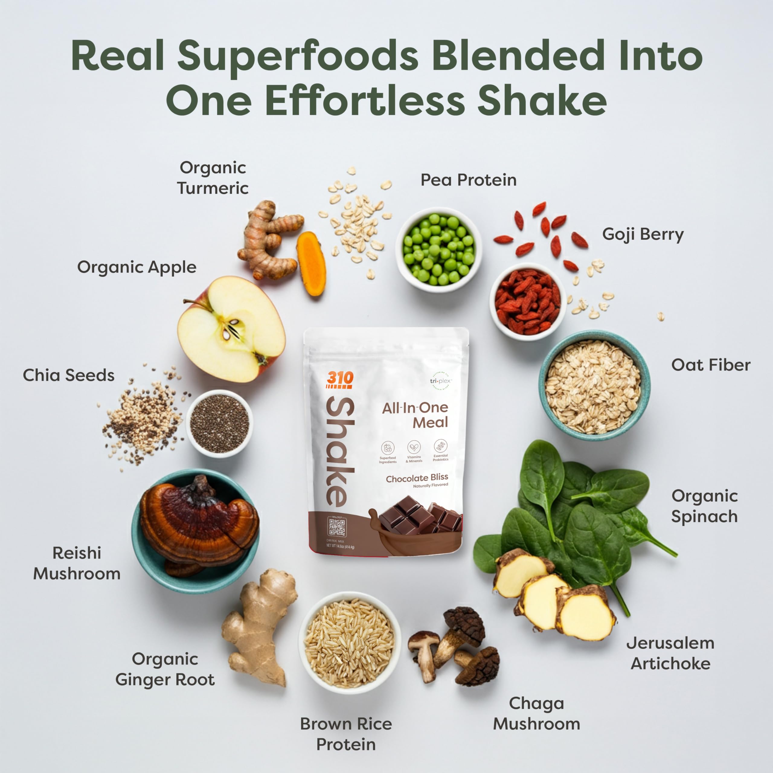310 Nutrition probiotic enzyme blend label emphasizes gut-friendly nutrition absorption