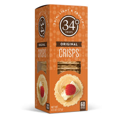 34 Degrees Original Crisps pack; light, crunchy snack for entertaining.