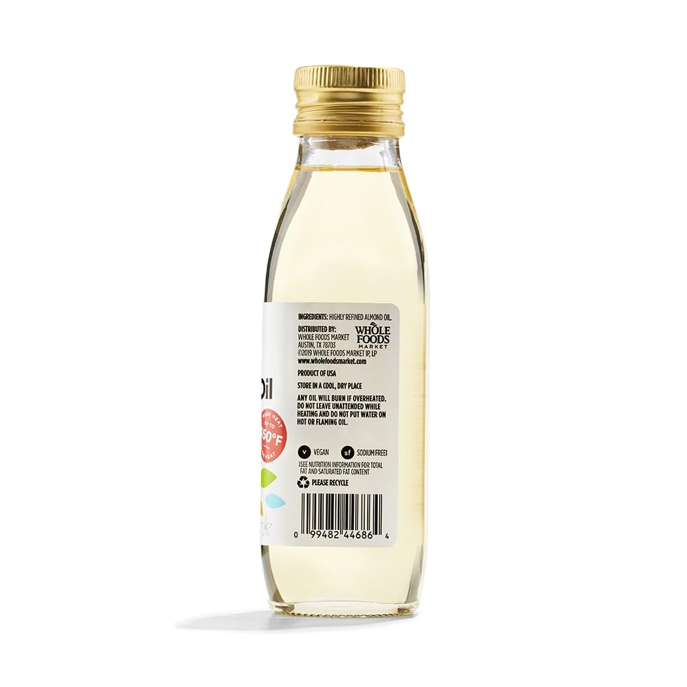 365 by Whole Foods almond oil cooking hero shows high-heat friendly option