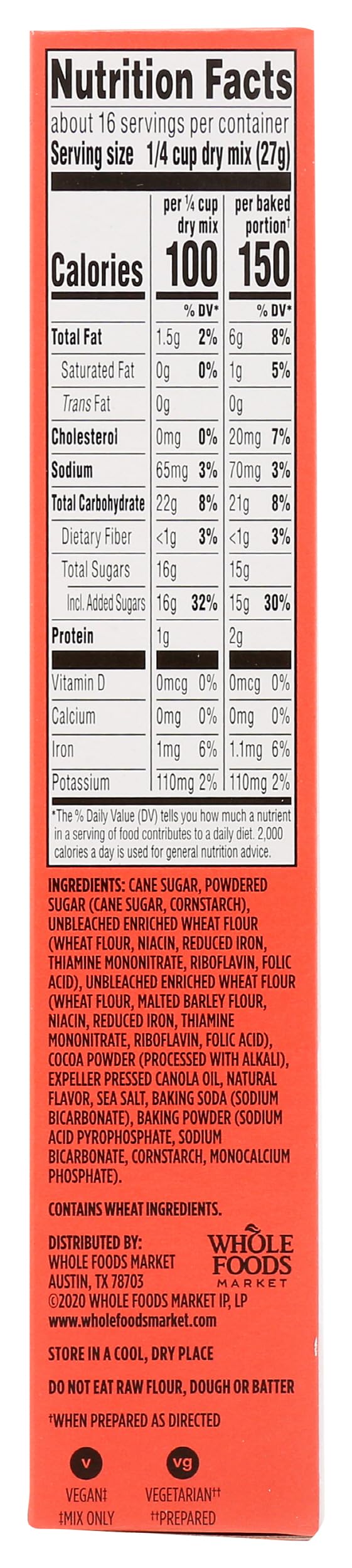 Poured brownie batter into pan; 365 by Whole Foods mix promises consistent results