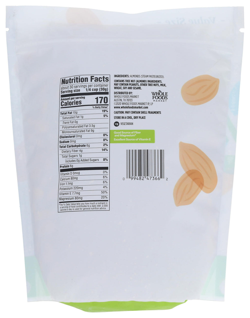 365 by Whole Foods Market California-grown almonds emphasize quality and origin