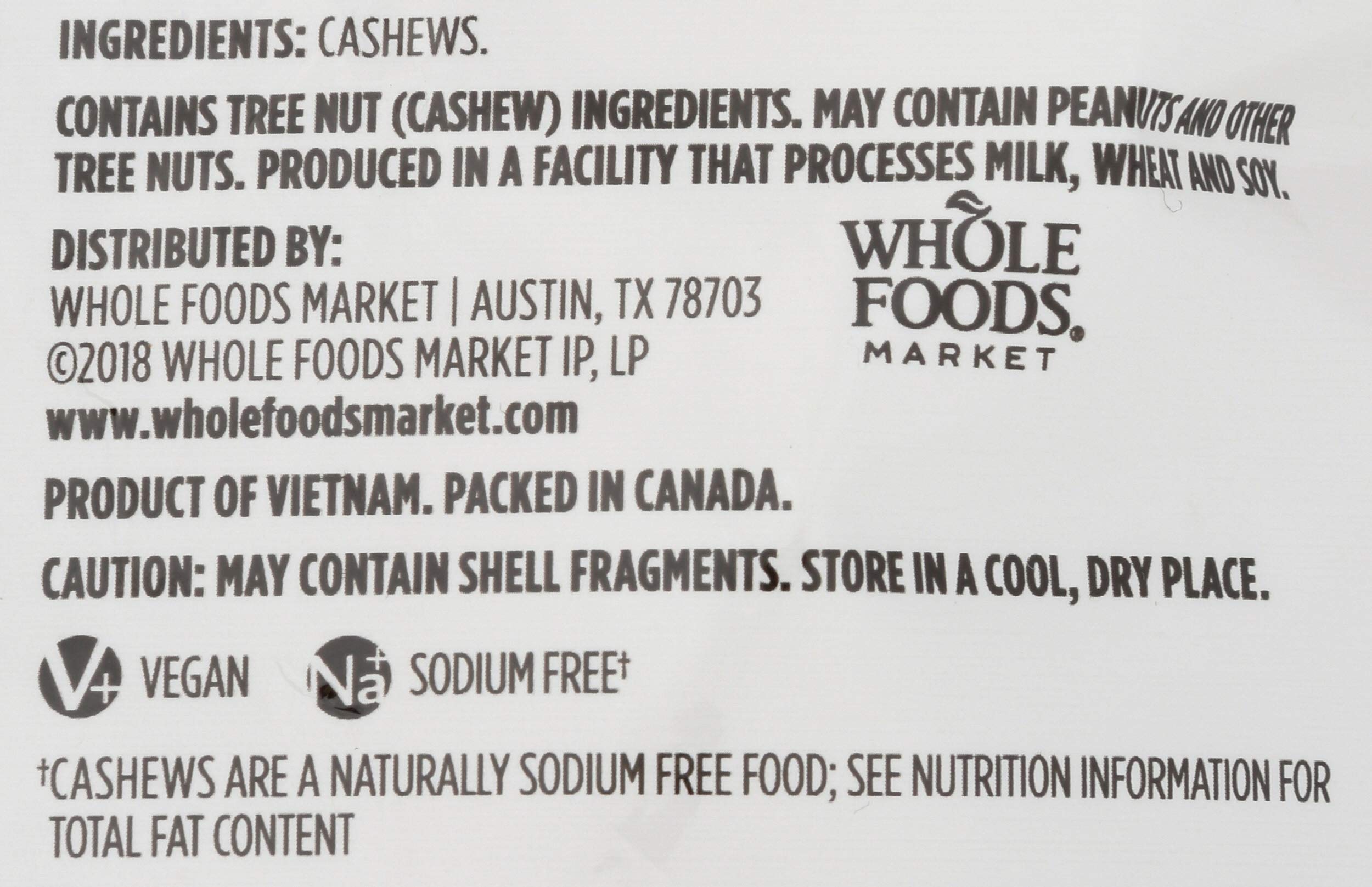 365 by Whole Foods Market cashews for baking and cooking; versatile pantry staple.