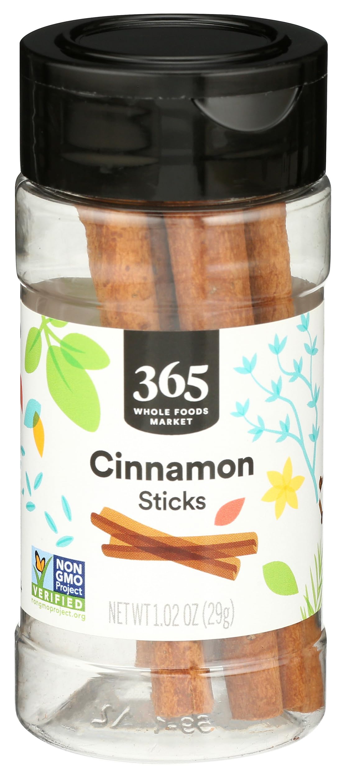 365 by Whole Foods cinnamon sticks in a jar, rich aroma ready for baking.
