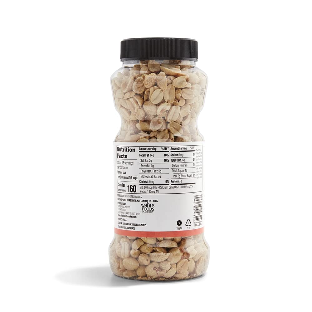 365 by Whole Foods Market 16-ounce resealable bag keeps peanuts fresh