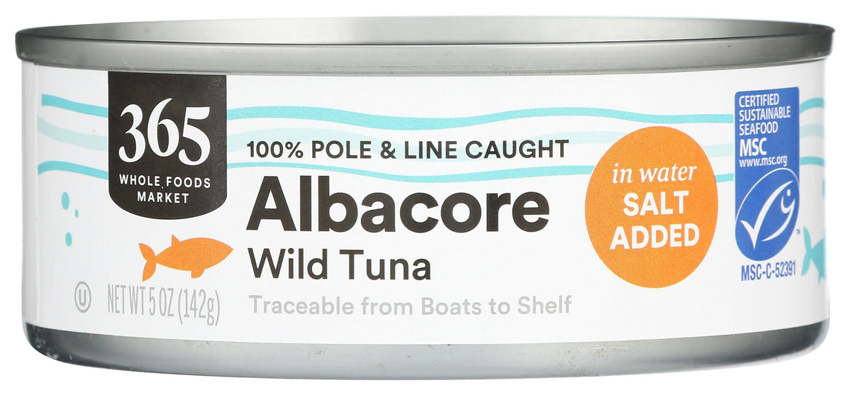 365 by Whole Foods Market albacore tuna in water can for quick protein-packed meals