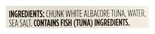 365 by Whole Foods Market albacore tuna in water packaging highlights pole-and-line caught claim