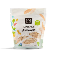 365 by Whole Foods Market blanched slivered almonds in a bag for baking.