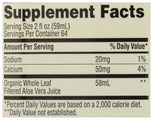 365 by Whole Foods Market aloe vera juice side view, sleek bottle for daily use.
