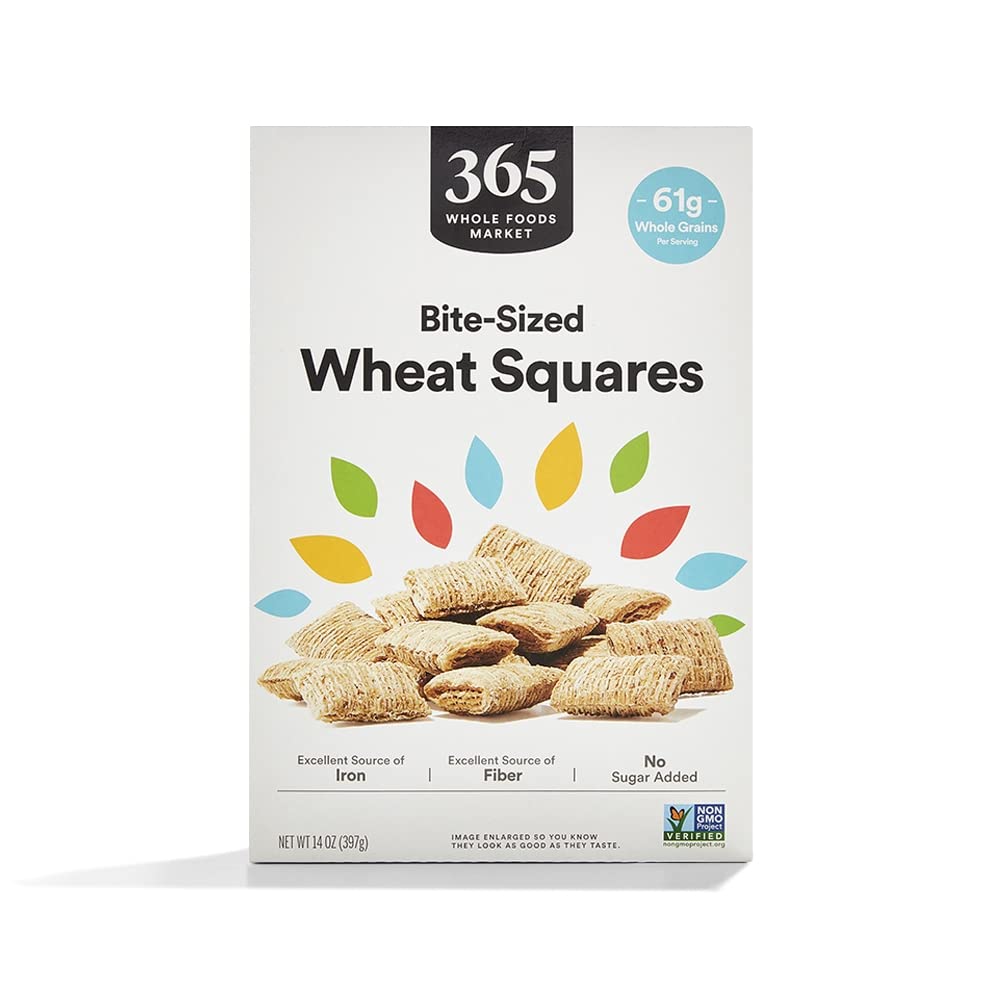 365 by Whole Foods Market cereal being poured into a bowl, high-fiber breakfast option.