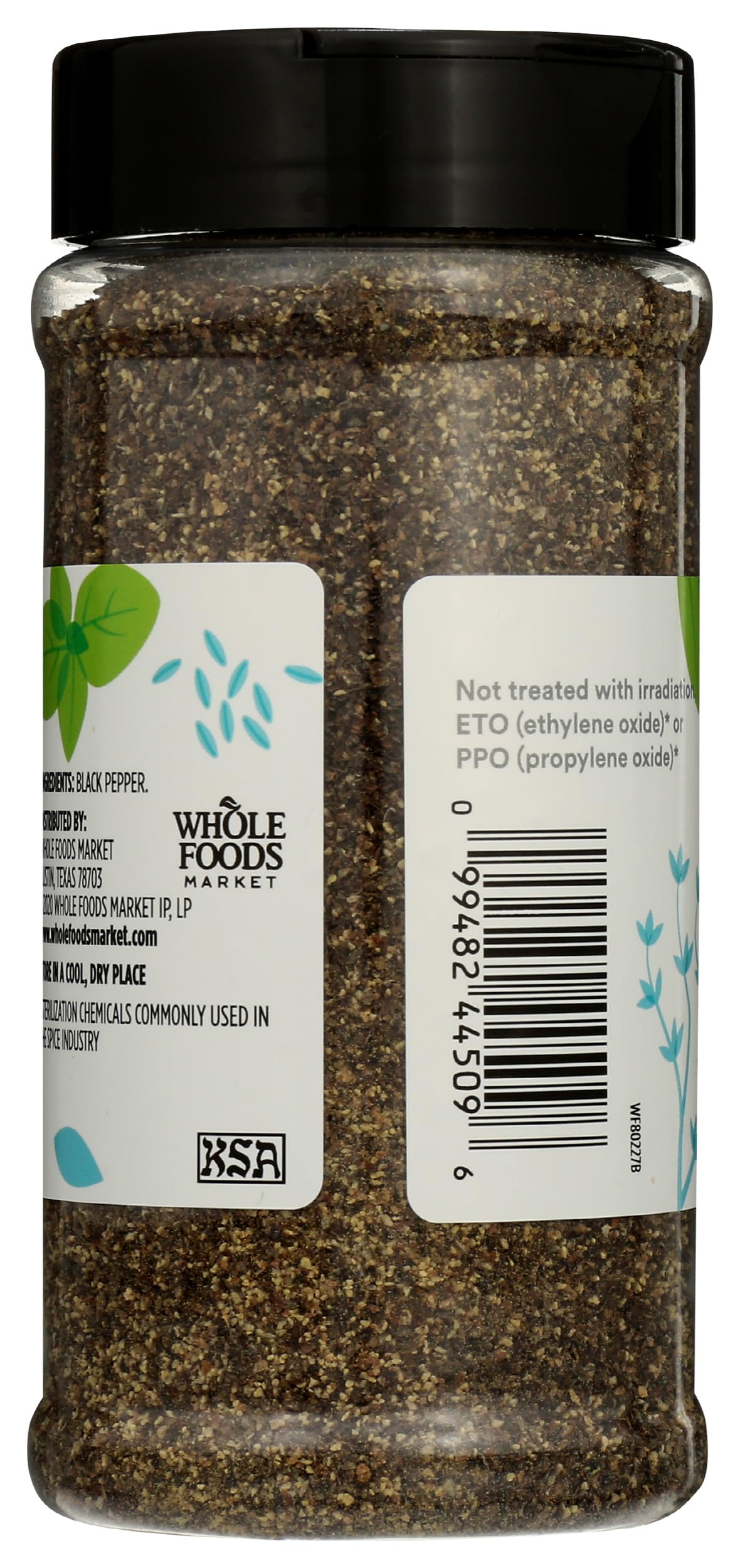 365 by Whole Foods Market black pepper shaker on stove for flavor
