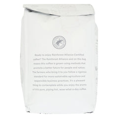 Bonne Nuit coffee bag back with certifications and notes for informed choice.