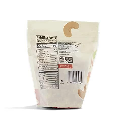 365 by Whole Foods Market resealable bag of cashews preserves freshness for on-the-go snacking.