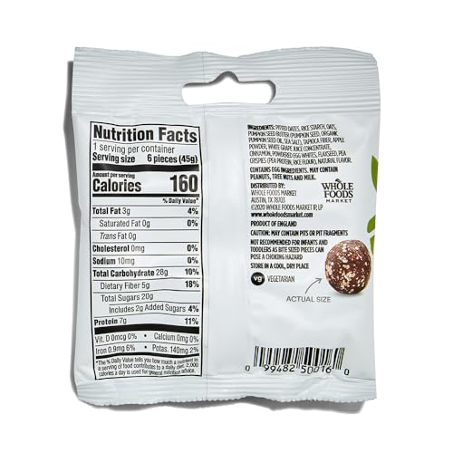 Close-up of 365 by Whole Foods Market bites showing natural cinnamon apple flavor and texture