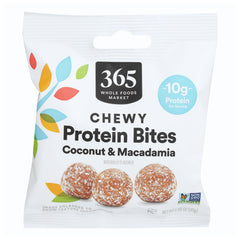 365 by Whole Foods Market coconut macadamia bites in a resealable pack for on-the-go protein