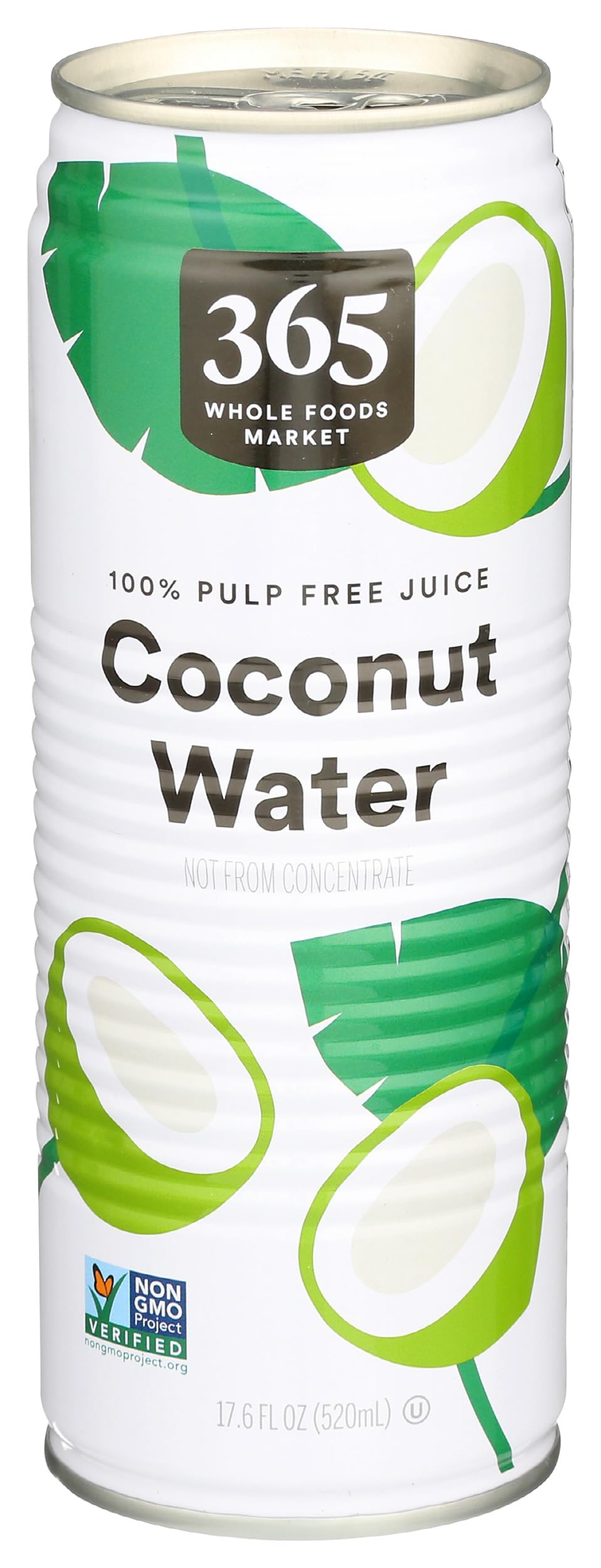 365 by Whole Foods Market coconut water bottle shows pure, additive-free hydration.