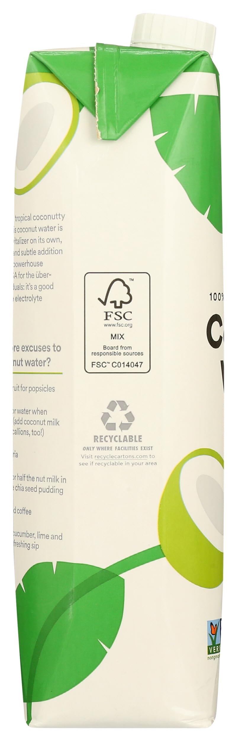 Coconut water used as smoothie base with 365 by Whole Foods Market
