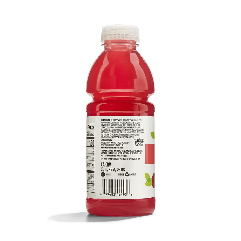 Closeup of cranberry flavor in 365 water for refreshing taste