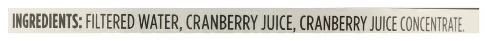 365 by Whole Foods Market cranberry juice bottle closeup with label, versatile base for smoothies