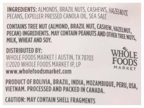 Serving plate with 365 by Whole Foods Market roasted salted deluxe nuts, ideal for entertaining