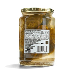 365 by Whole Foods Market dill pickles on a spoon for easy serving.