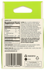 Close-up of 365 energy shot cherry limeade label highlighting clean ingredients