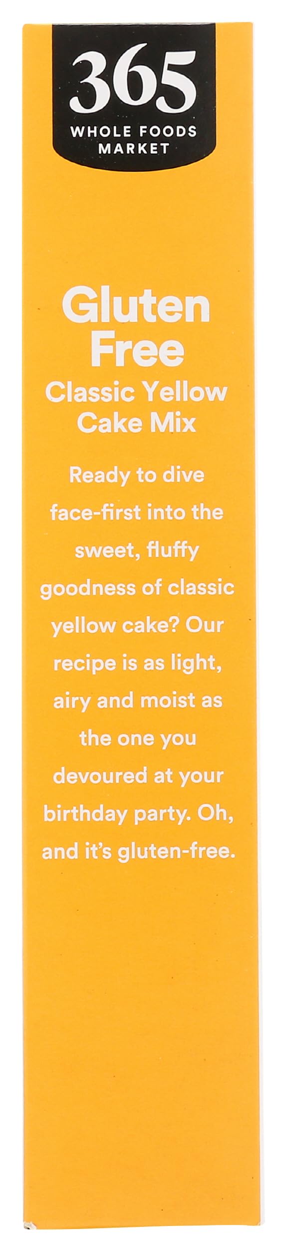 365 by Whole Foods Market gluten-free yellow cake mix ingredients list highlights purity and quality