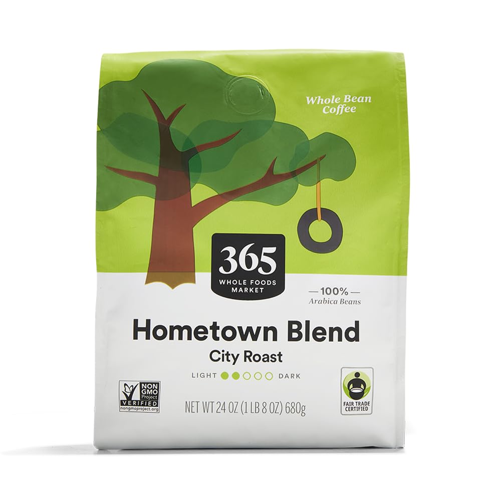 365 by Whole Foods Market Hometown Blend beans for grinding with balanced aroma