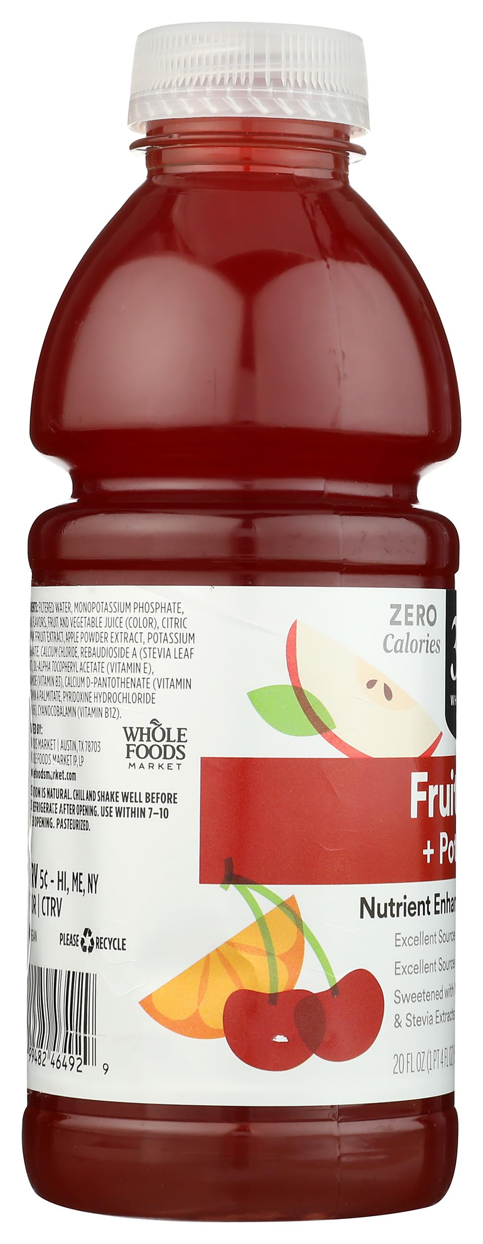 365 by Whole Foods Market kosher certification seal on nutrient water bottle