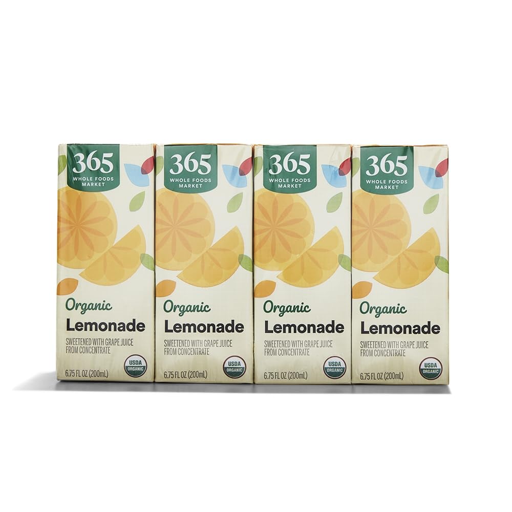 365 by Whole Foods Market Leaping Lemonade 8-pack front view, convenient grab-and-go beverage for lunches