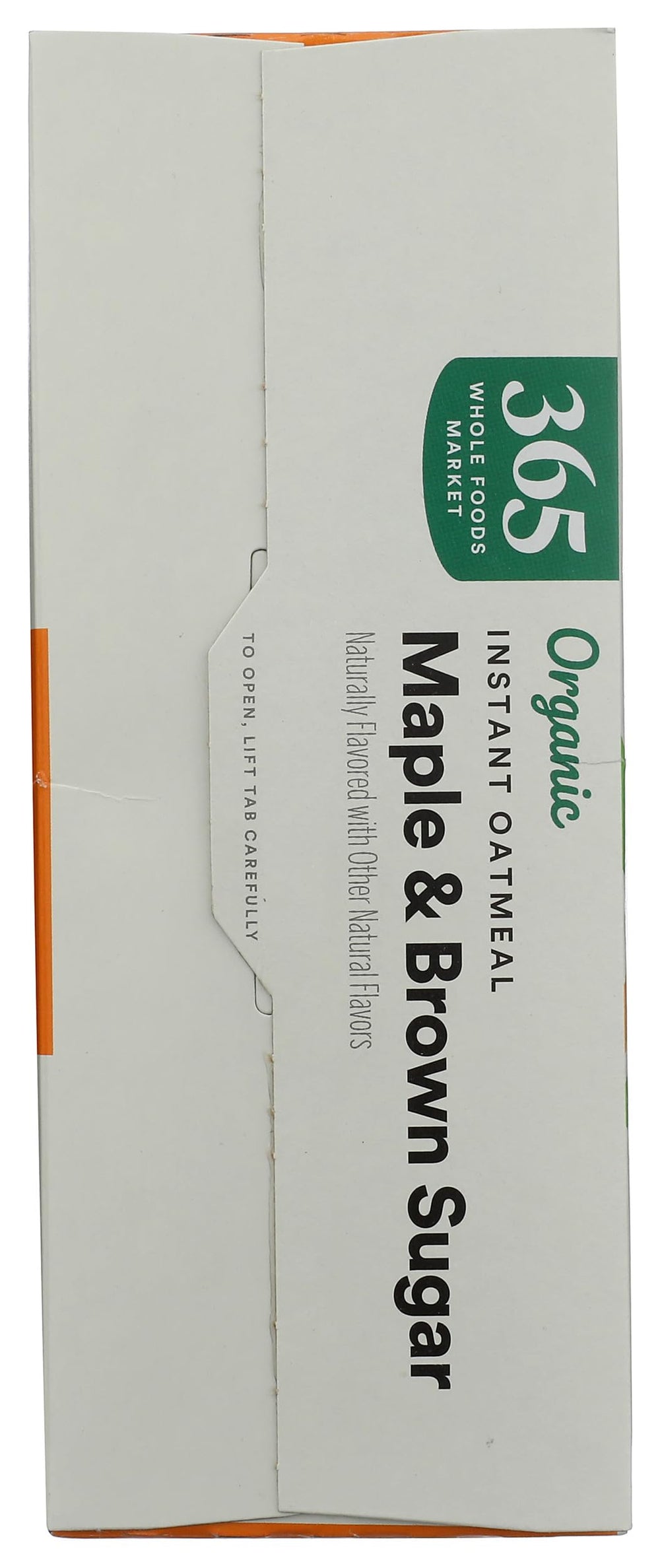 365 by Whole Foods Market oatmeal packets close-up highlighting whole grains and fiber