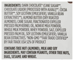 365 by Whole Foods Market mini dark chocolate almond butter cups bite highlighting almond butter.