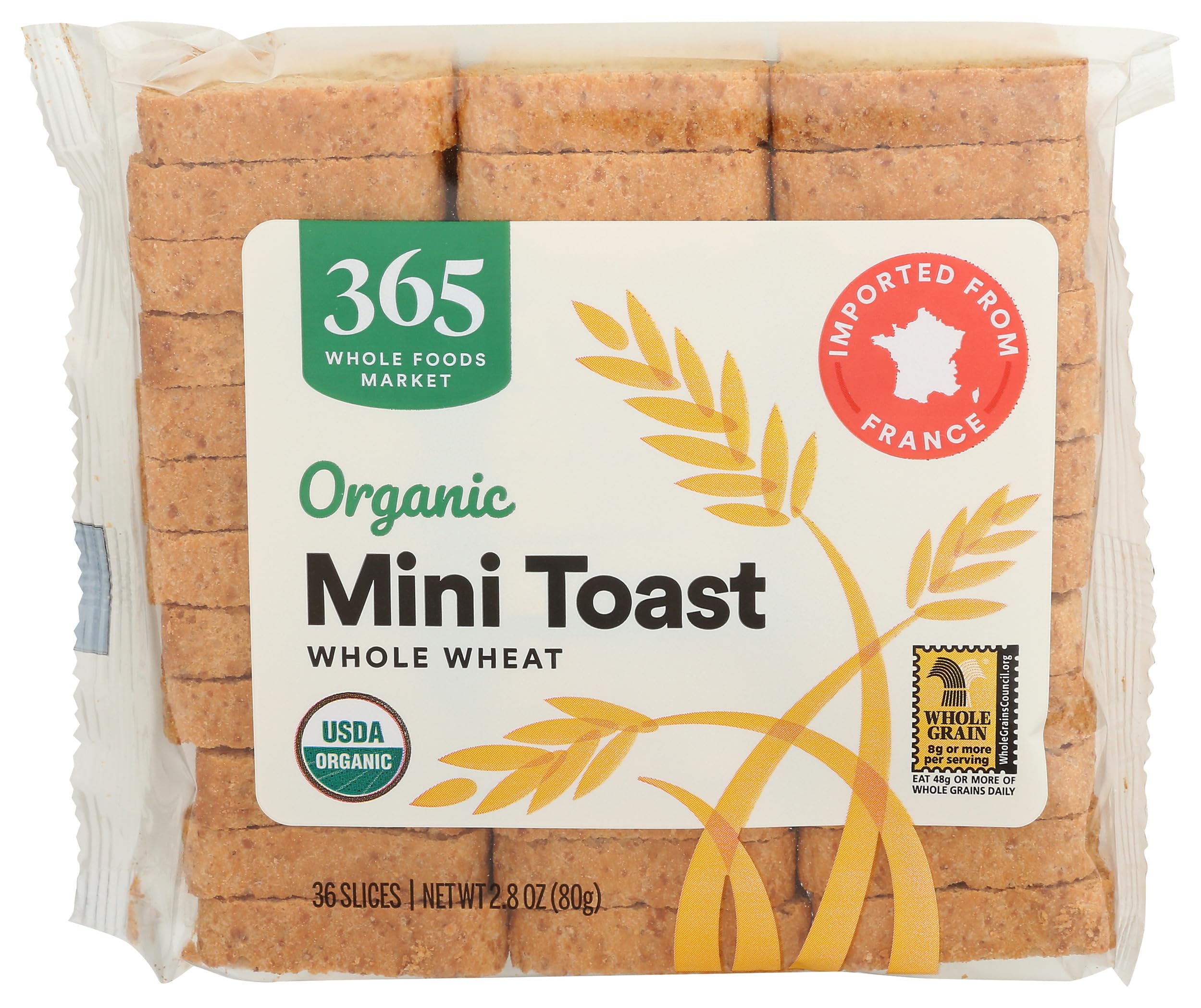 365 by Whole Foods Market organic mini toast from France for elegant canapés