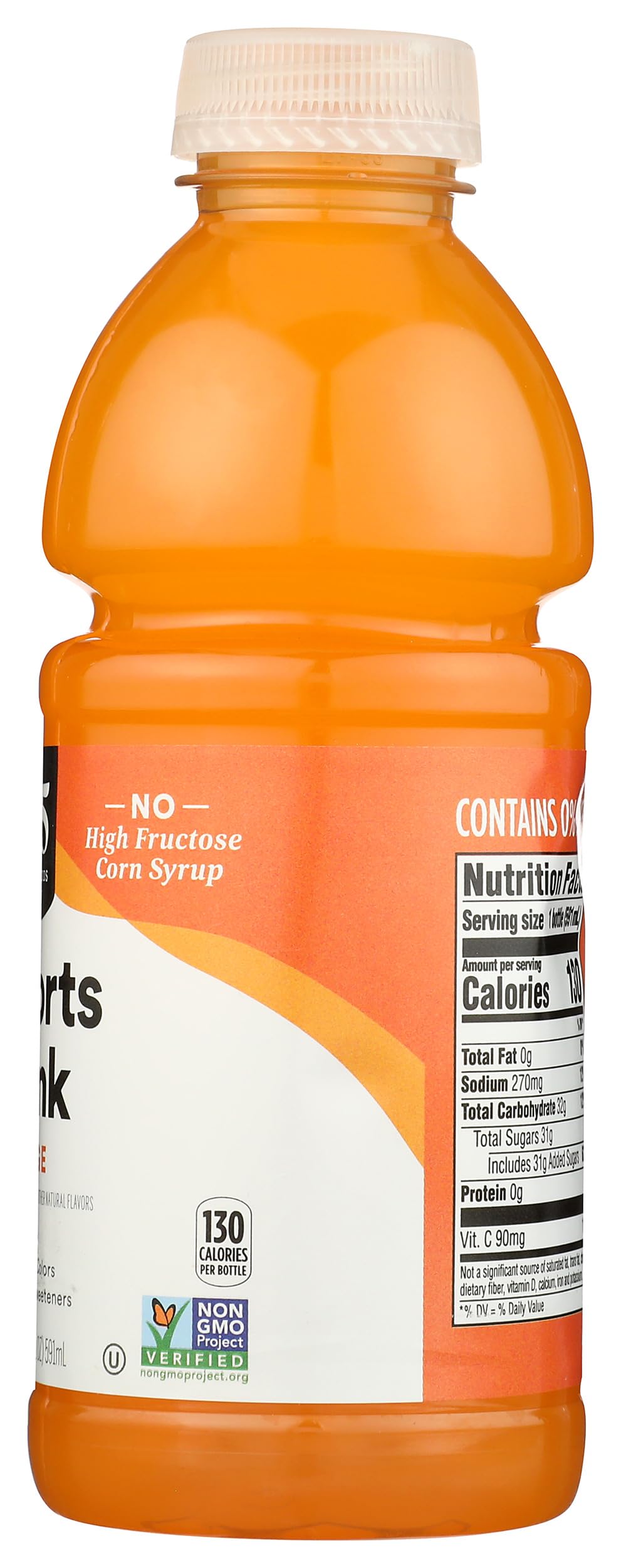 365 by Whole Foods Market natural orange flavor bottle for refreshing hydration.