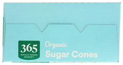 365 by Whole Foods Market non-GMO verified seal on cone package.