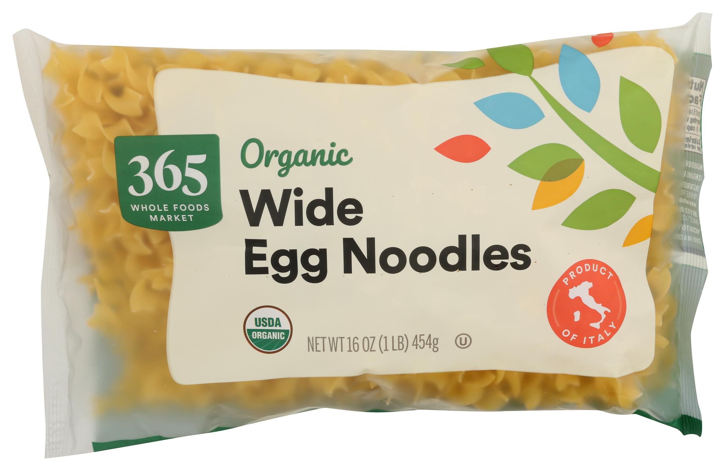 365 by Whole Foods Market organic wide egg noodles, uncooked bundle, ideal pantry staple for versatile meals.