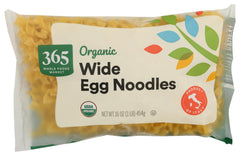 365 by Whole Foods Market organic wide egg noodles, uncooked bundle, ideal pantry staple for versatile meals.