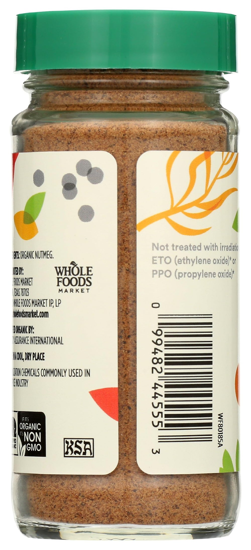 Close-up of 365 by Whole Foods Market organic nutmeg ground powder