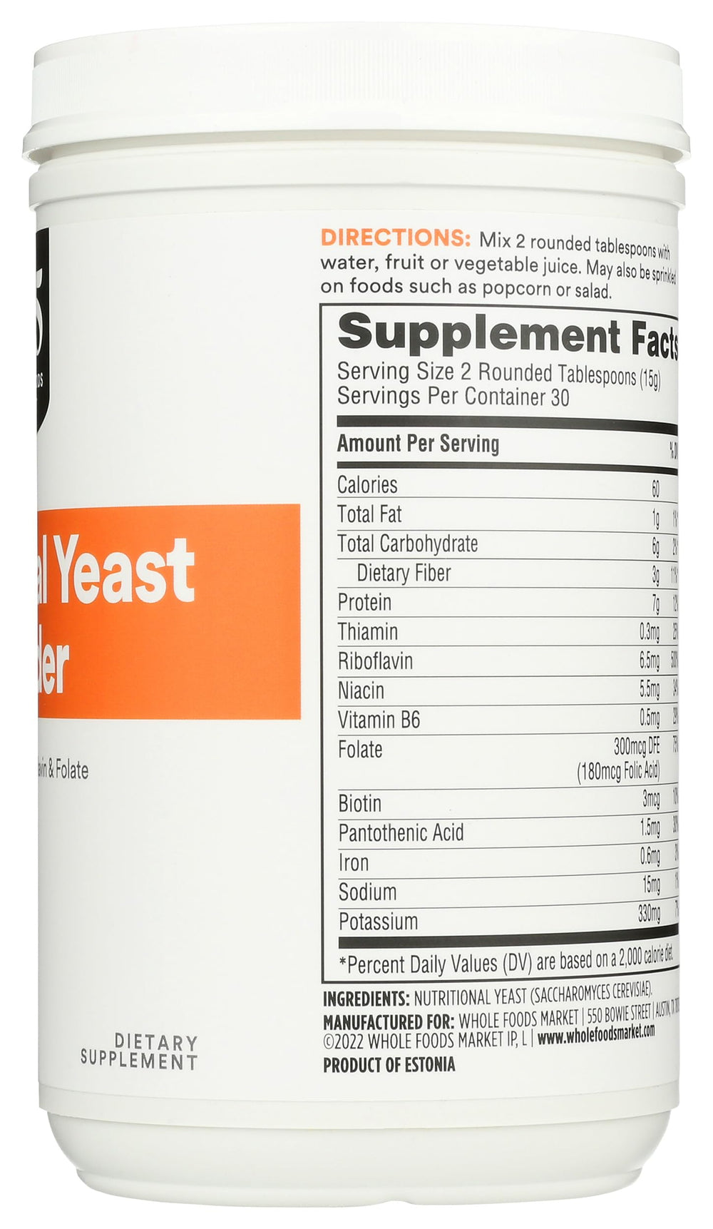 365 by Whole Foods Market Nutritional Yeast pouring captures powder ready to mix